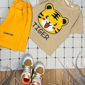 تیشرت شلوارک تایگر زرد