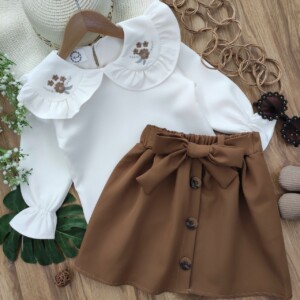 شومیز دامن مجلسی گلها