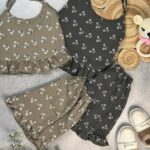 تاپ شلوارک گل گلی