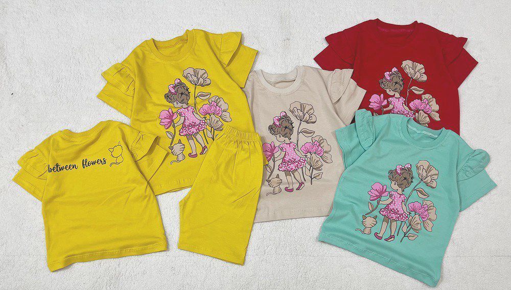 تیشرت شلوارک آستین پر