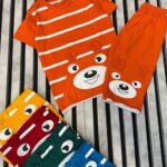 تیشرت شلوارک راه راه جیب کانگورویی