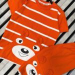 تیشرت شلوارک راه راه جیب کانگورویی