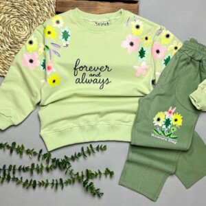 بلوز شلوار دخترانه گل