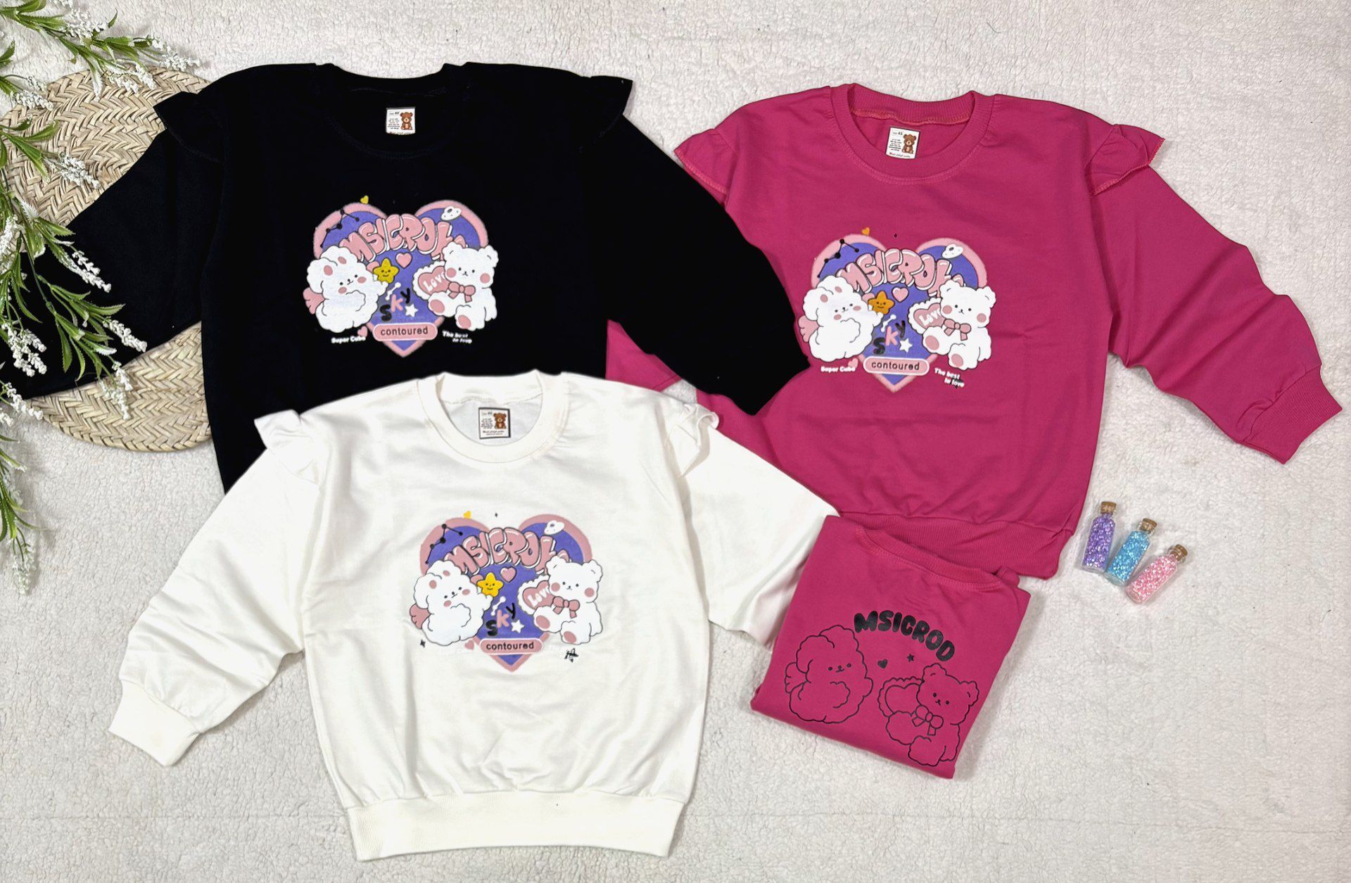 بلوز دورس دخترانه آستین پر