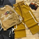 بلوز شلوار گل برجسته