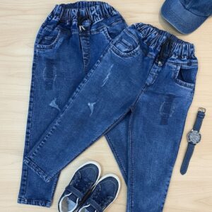 شلوار مام آبی تیره