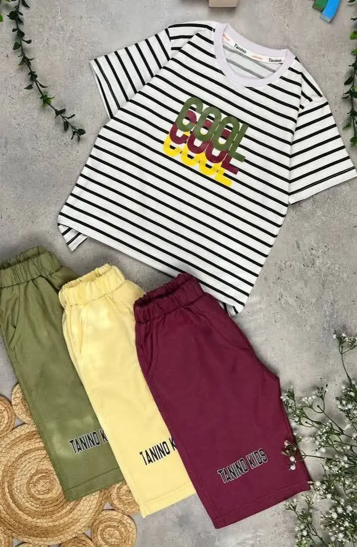 تیشرت شلوارک راه راه